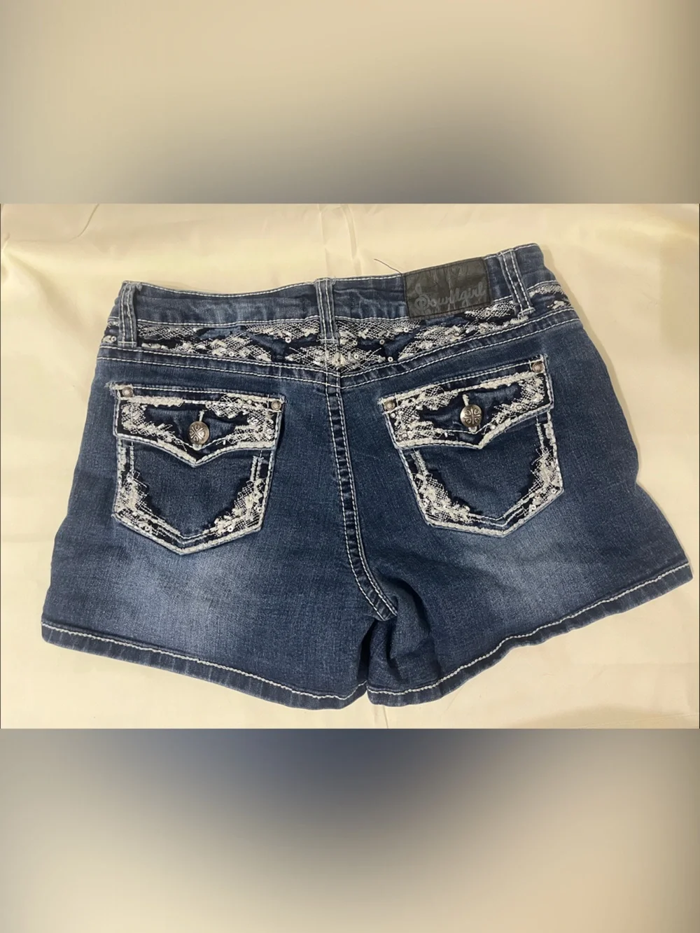 Soundgirl Dark Blue Denim Jean Shorts